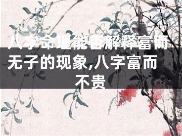 八字命理能否解释富而无子的现象,八字富而不贵