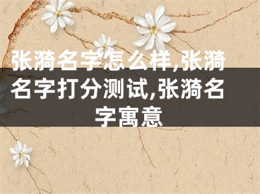 张漪名字怎么样,张漪名字打分测试,张漪名字寓意