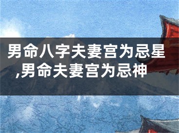 男命八字夫妻宫为忌星,男命夫妻宫为忌神