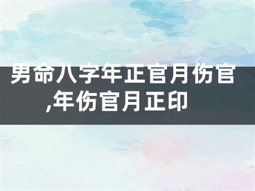 男命八字年正官月伤官,年伤官月正印