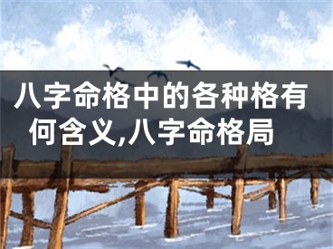 八字命格中的各种格有何含义,八字命格局