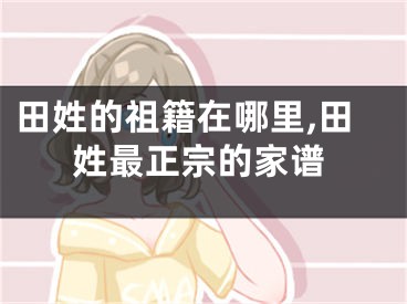 田姓的祖籍在哪里,田姓最正宗的家谱