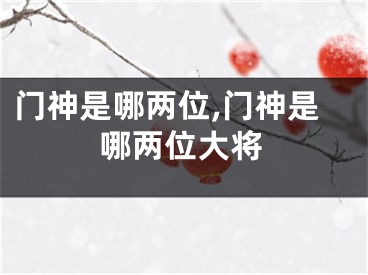 门神是哪两位,门神是哪两位大将