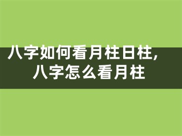 八字如何看月柱日柱,八字怎么看月柱
