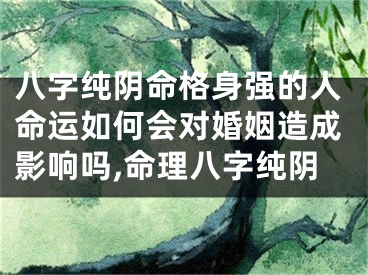 八字纯阴命格身强的人命运如何会对婚姻造成影响吗,命理八字纯阴