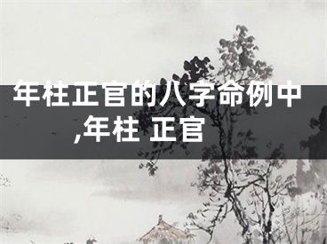 年柱正官的八字命例中,年柱 正官