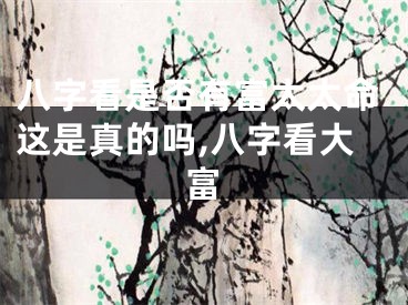 八字看是否有富太太命这是真的吗,八字看大富