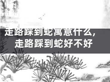 走路踩到蛇寓意什么,走路踩到蛇好不好