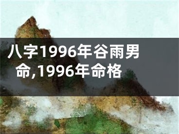 八字1996年谷雨男命,1996年命格