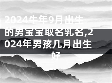 2024牛年9月出生的男宝宝取名乳名,2024年男孩几月出生好