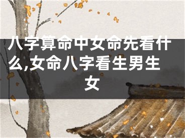 八字算命中女命先看什么,女命八字看生男生女