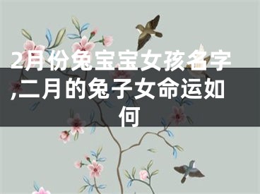 2月份兔宝宝女孩名字,二月的兔子女命运如何