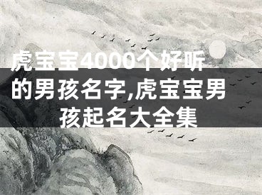 虎宝宝4000个好听的男孩名字,虎宝宝男孩起名大全集