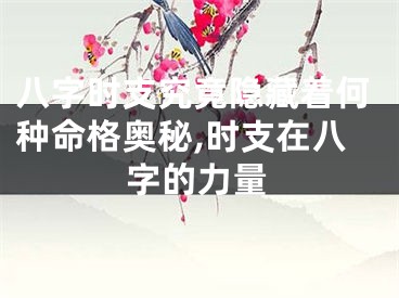八字时支究竟隐藏着何种命格奥秘,时支在八字的力量