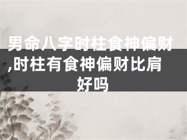 男命八字时柱食神偏财,时柱有食神偏财比肩好吗