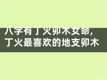 八字有丁火卯木女命,丁火最喜欢的地支卯木
