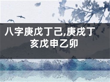 八字庚戊丁己,庚戌丁亥戊申乙卯