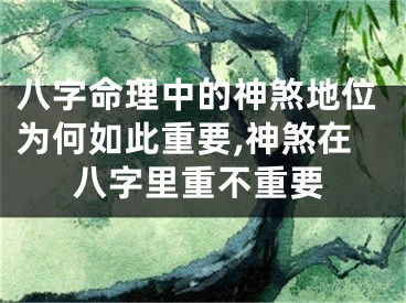 八字命理中的神煞地位为何如此重要,神煞在八字里重不重要