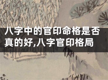 八字中的官印命格是否真的好,八字官印格局