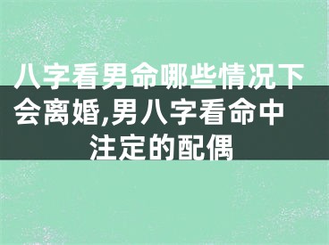 八字看男命哪些情况下会离婚,男八字看命中注定的配偶