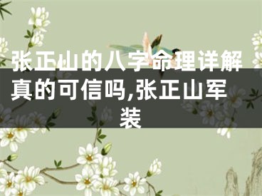 张正山的八字命理详解真的可信吗,张正山军装
