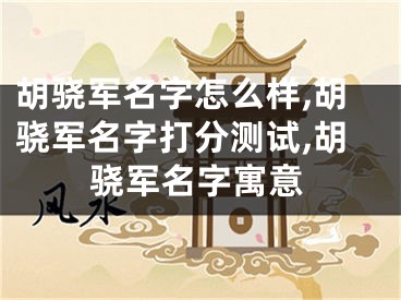 胡骁军名字怎么样,胡骁军名字打分测试,胡骁军名字寓意