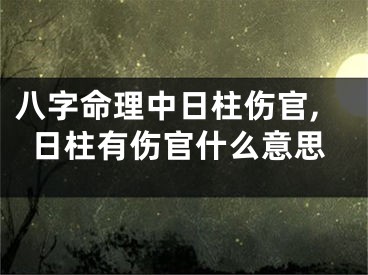 八字命理中日柱伤官,日柱有伤官什么意思