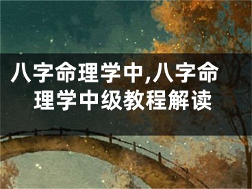 八字命理学中,八字命理学中级教程解读