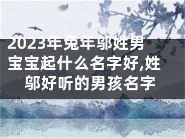 2023年兔年邬姓男宝宝起什么名字好,姓邬好听的男孩名字