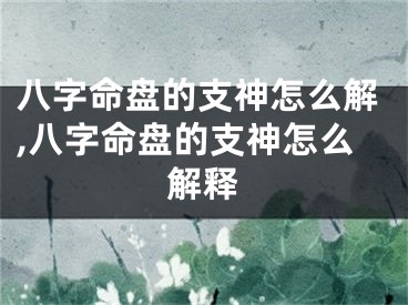 八字命盘的支神怎么解,八字命盘的支神怎么解释