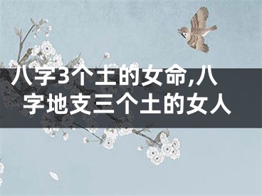 八字3个土的女命,八字地支三个土的女人
