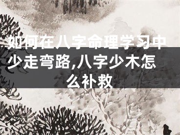 如何在八字命理学习中少走弯路,八字少木怎么补救