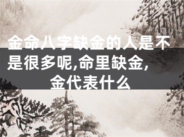 金命八字缺金的人是不是很多呢,命里缺金,金代表什么