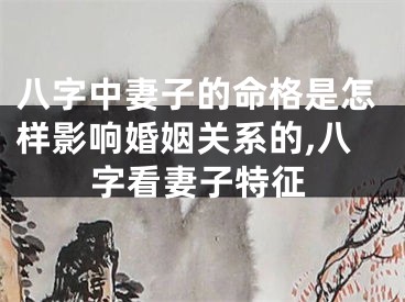 八字中妻子的命格是怎样影响婚姻关系的,八字看妻子特征