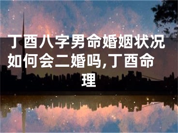 丁酉八字男命婚姻状况如何会二婚吗,丁酉命理