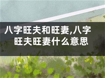 八字旺夫和旺妻,八字旺夫旺妻什么意思