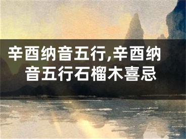 辛酉纳音五行,辛酉纳音五行石榴木喜忌