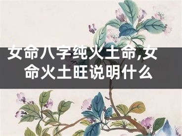 女命八字纯火土命,女命火土旺说明什么