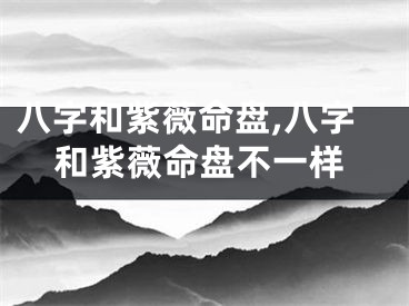 八字和紫薇命盘,八字和紫薇命盘不一样