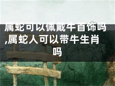属蛇可以佩戴牛首饰吗,属蛇人可以带牛生肖吗