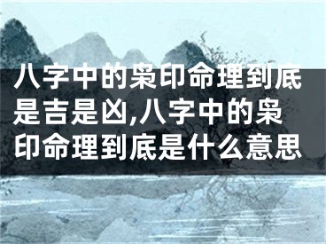 八字中的枭印命理到底是吉是凶,八字中的枭印命理到底是什么意思