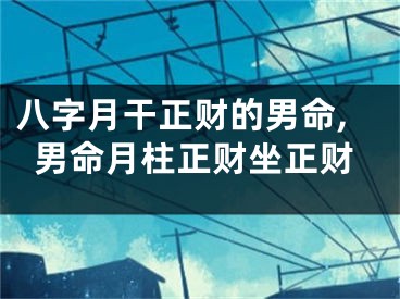 八字月干正财的男命,男命月柱正财坐正财