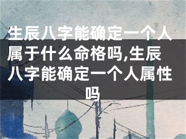 生辰八字能确定一个人属于什么命格吗,生辰八字能确定一个人属性吗