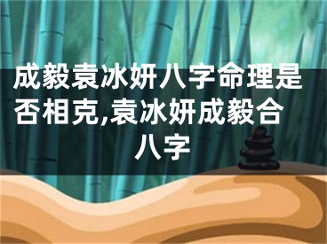 成毅袁冰妍八字命理是否相克,袁冰妍成毅合八字