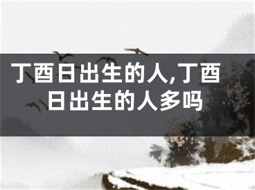丁酉日出生的人,丁酉日出生的人多吗