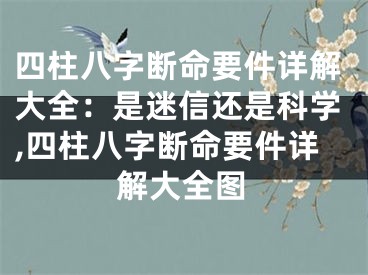 四柱八字断命要件详解大全：是迷信还是科学,四柱八字断命要件详解大全图