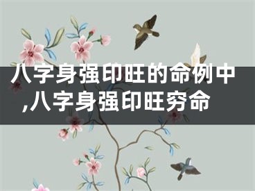 八字身强印旺的命例中,八字身强印旺穷命