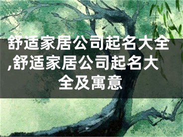 舒适家居公司起名大全,舒适家居公司起名大全及寓意