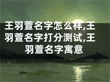 王羽萱名字怎么样,王羽萱名字打分测试,王羽萱名字寓意