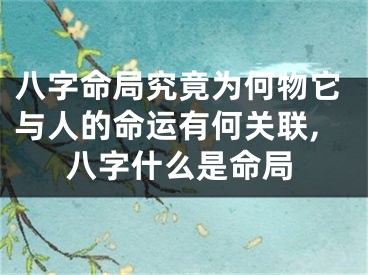 八字命局究竟为何物它与人的命运有何关联,八字什么是命局